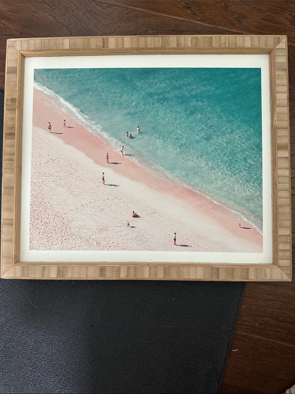 Deny designs from Nordstrom - Framed Beach Print - Turquoise Sea & Pink Sand